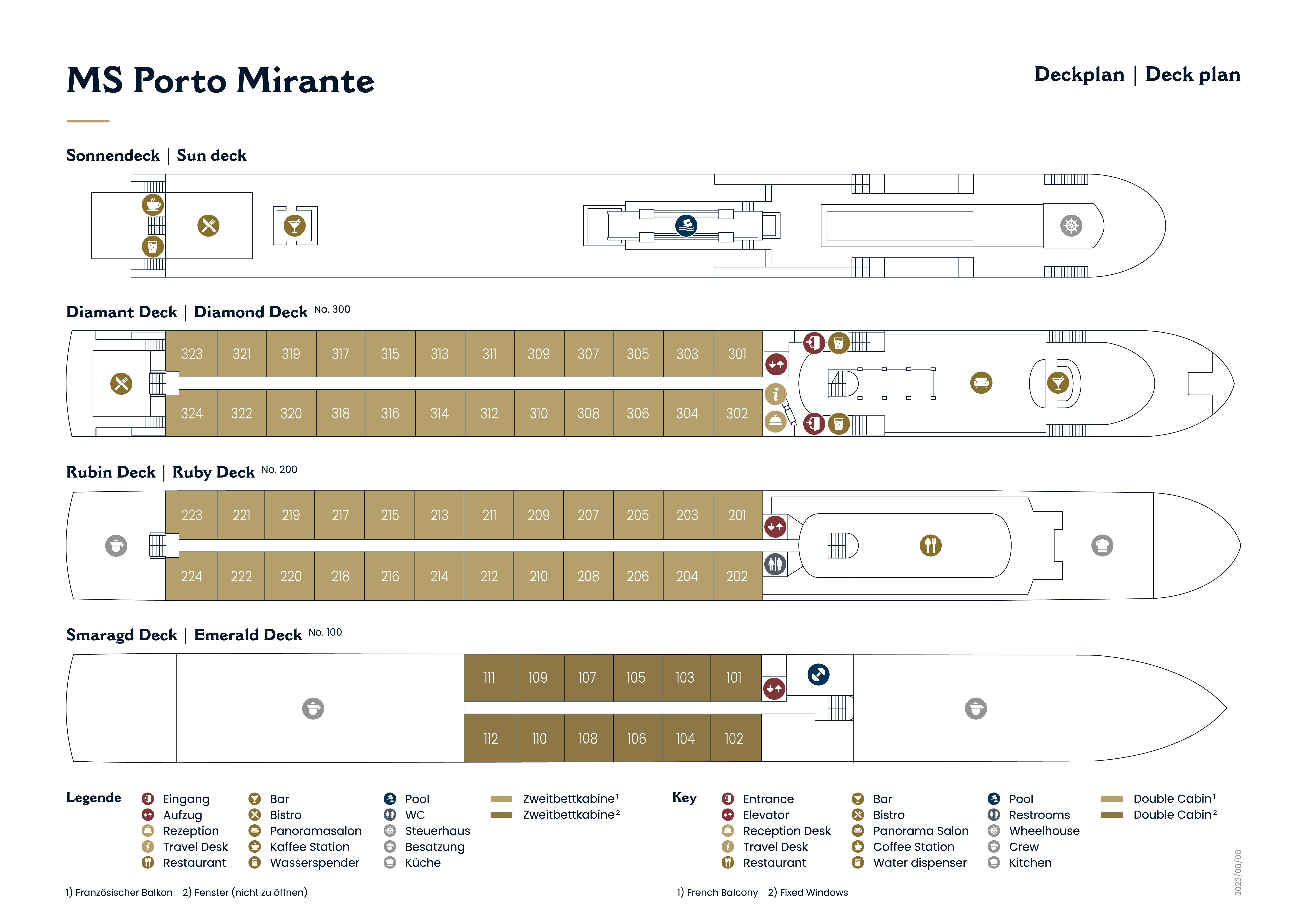 The sylvia Earle Deck Plan