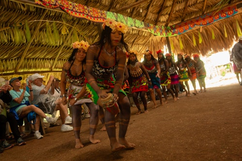 Welcome dance Embera Village, Panama