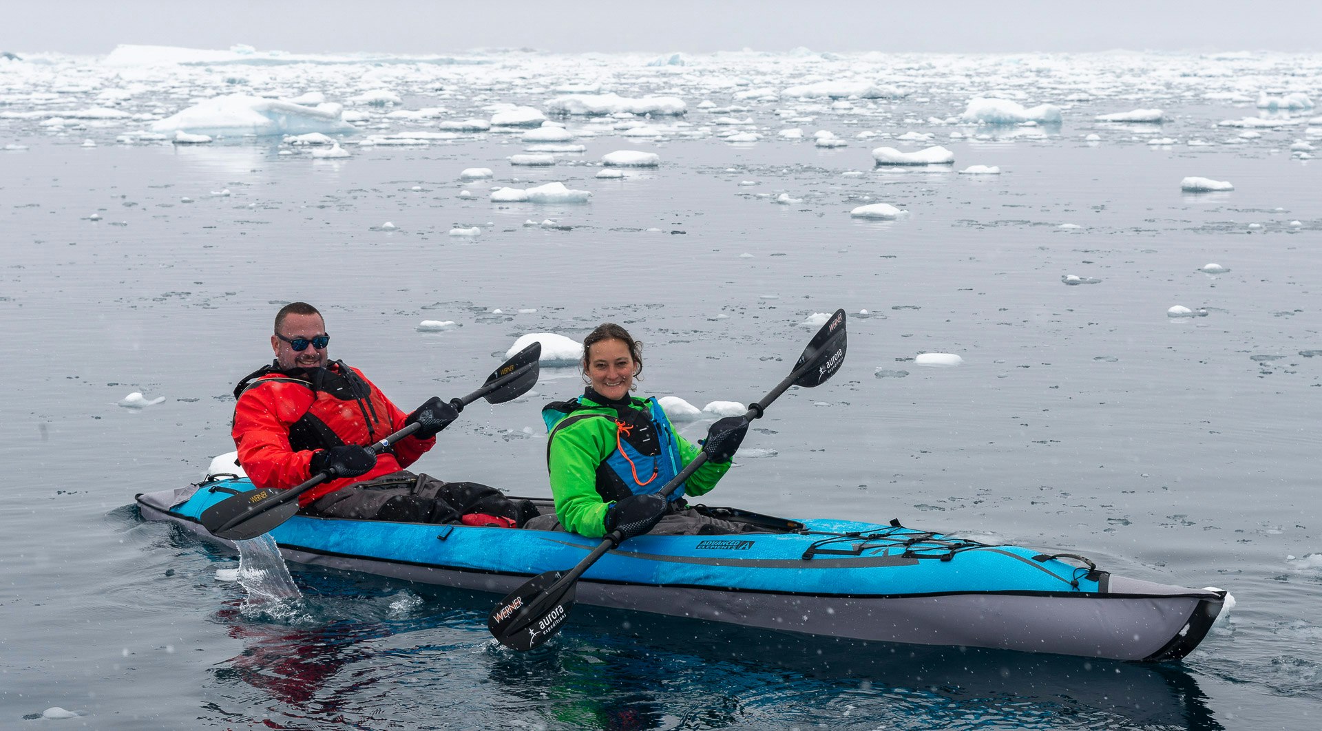 Paddling in Antarctica