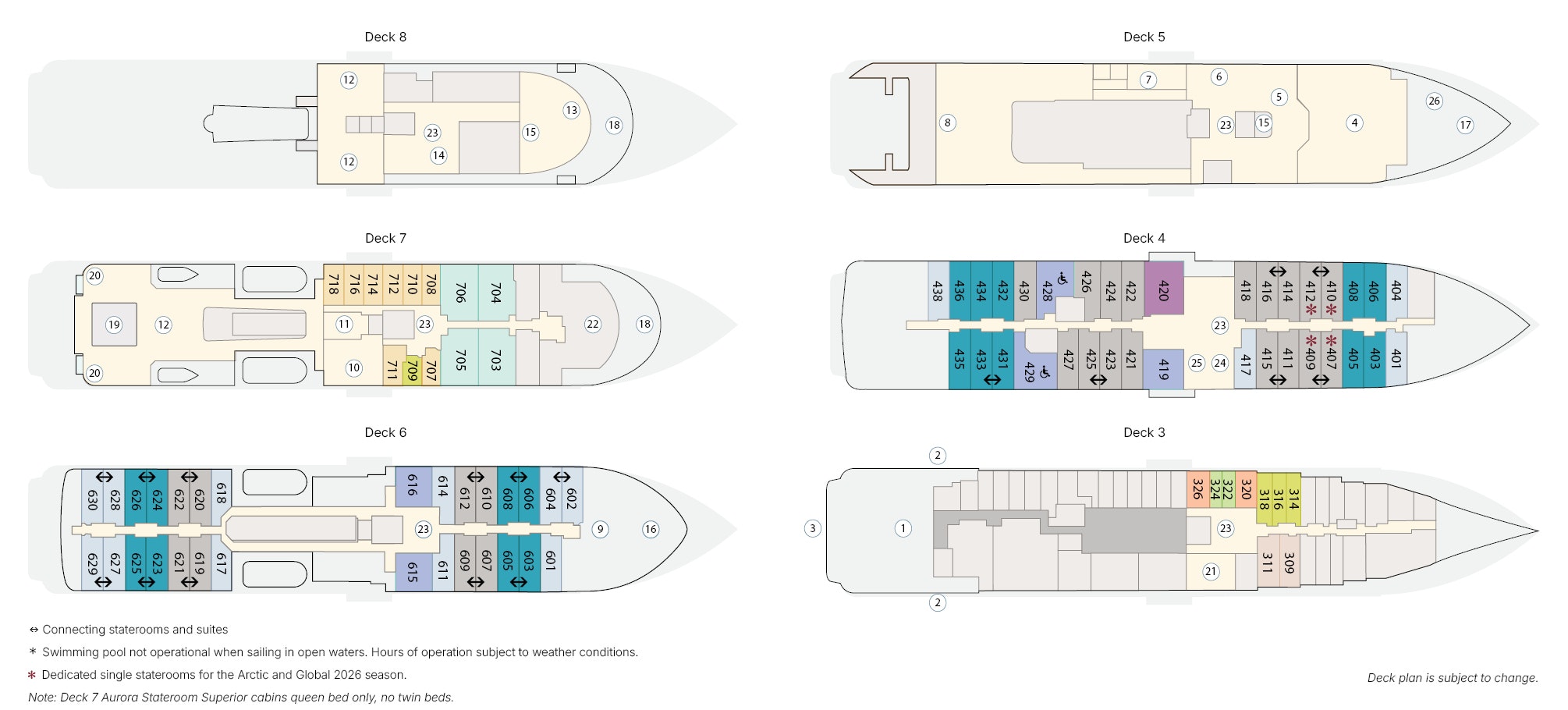 The sylvia Earle Deck Plan
