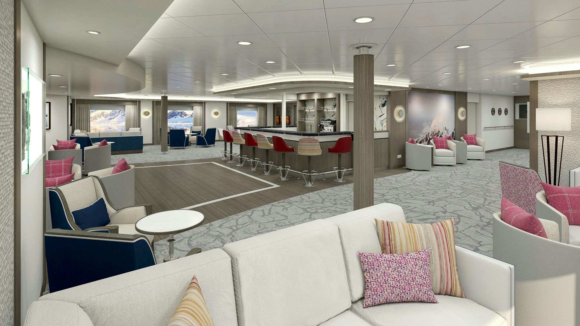 Deck 5 Bar and Lounge Render, Douglas Mawson