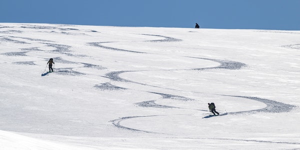 Skiing Curtis Bay Antarctica