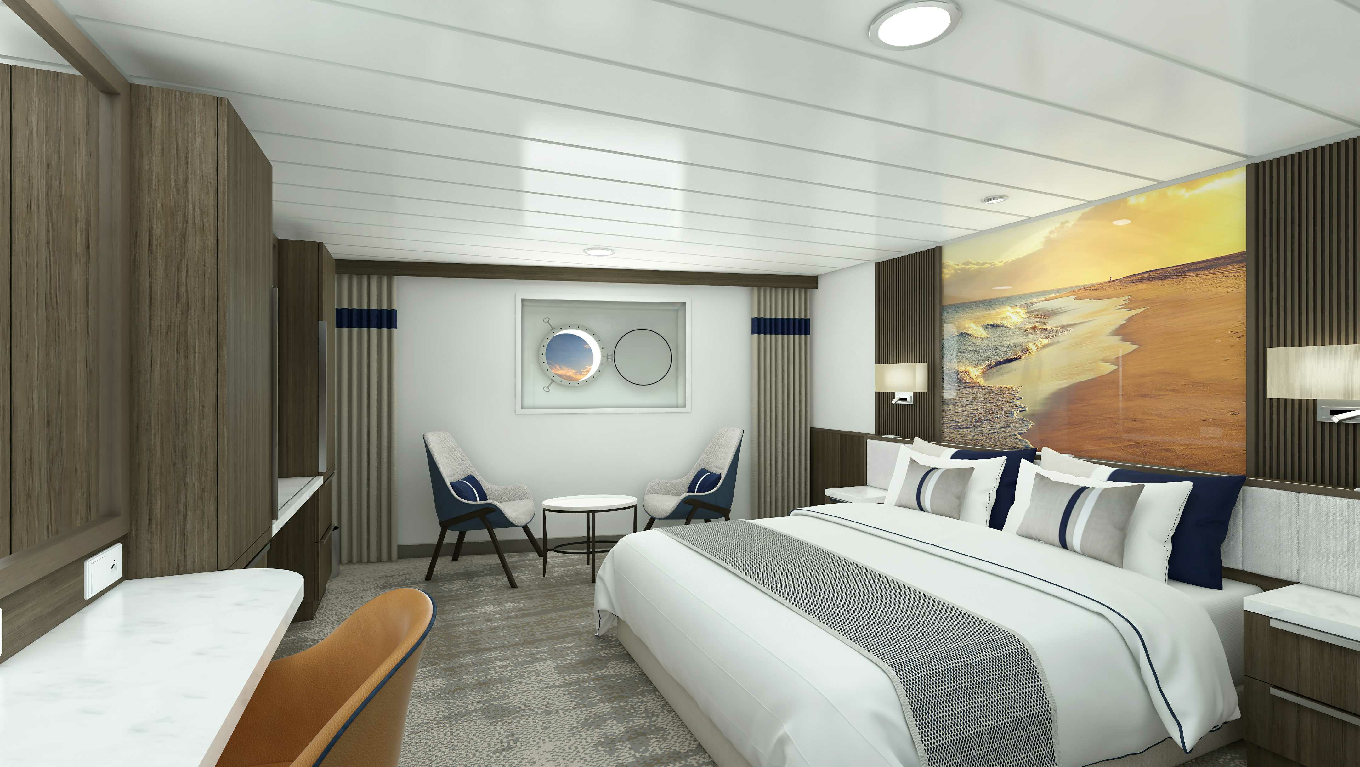 Aurora Stateroom Twin Share Bedroom