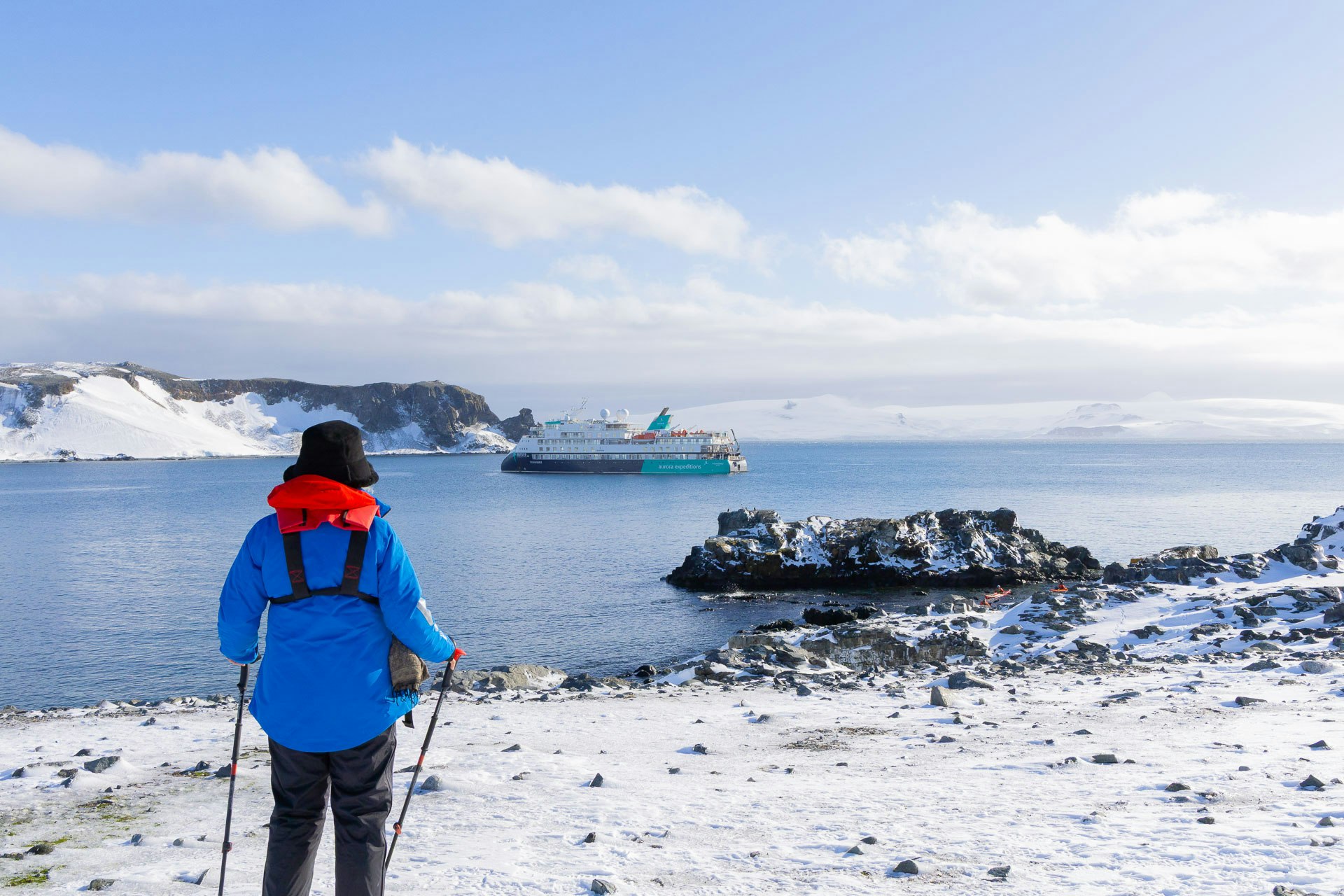 Walking towards the Sylvia Earle, Antarctica, Natalie Long