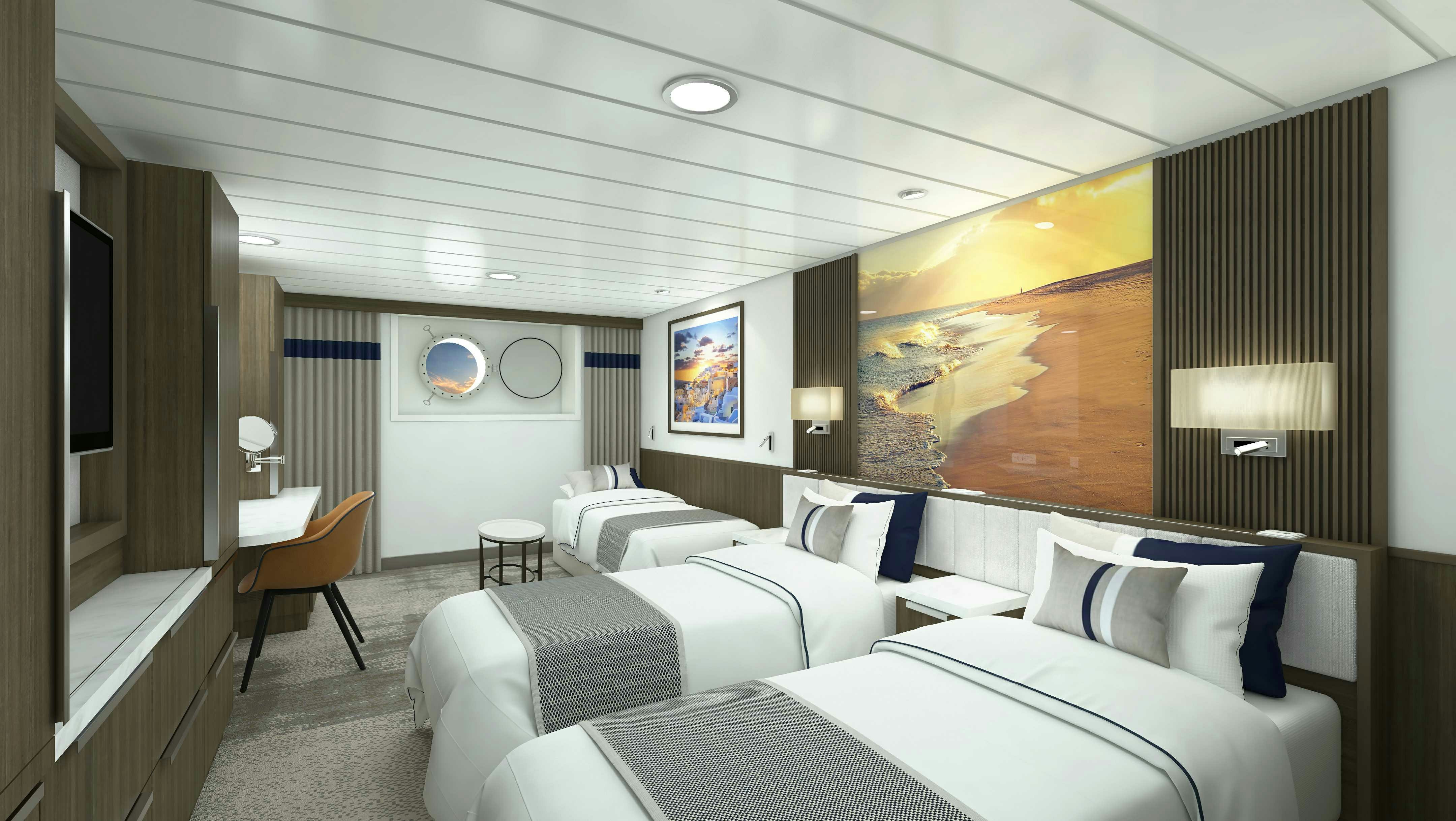 Aurora Stateroom Triple Share Bedroom