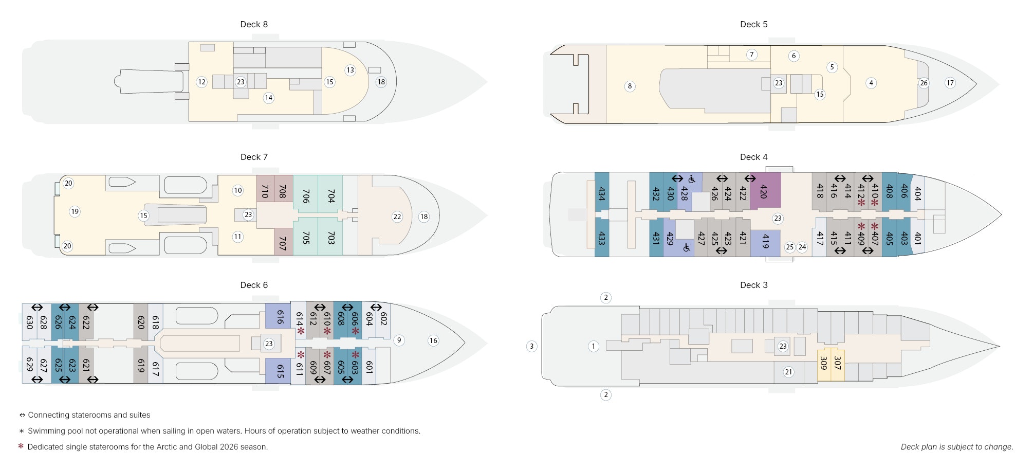 The sylvia Earle Deck Plan