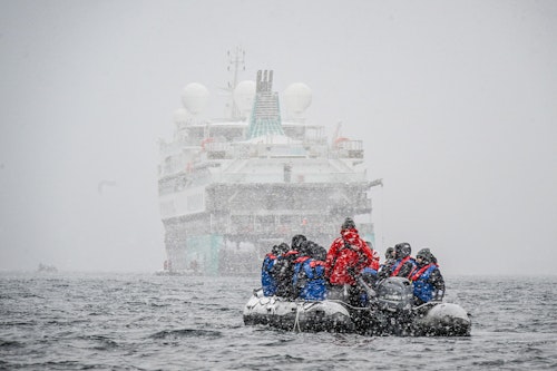 Snow day with the Sylvia Earle and Zodiac, Antarctica, Jett Britnel