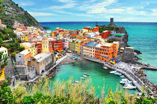 The village of Vernazza, Cinque Terre, Italy